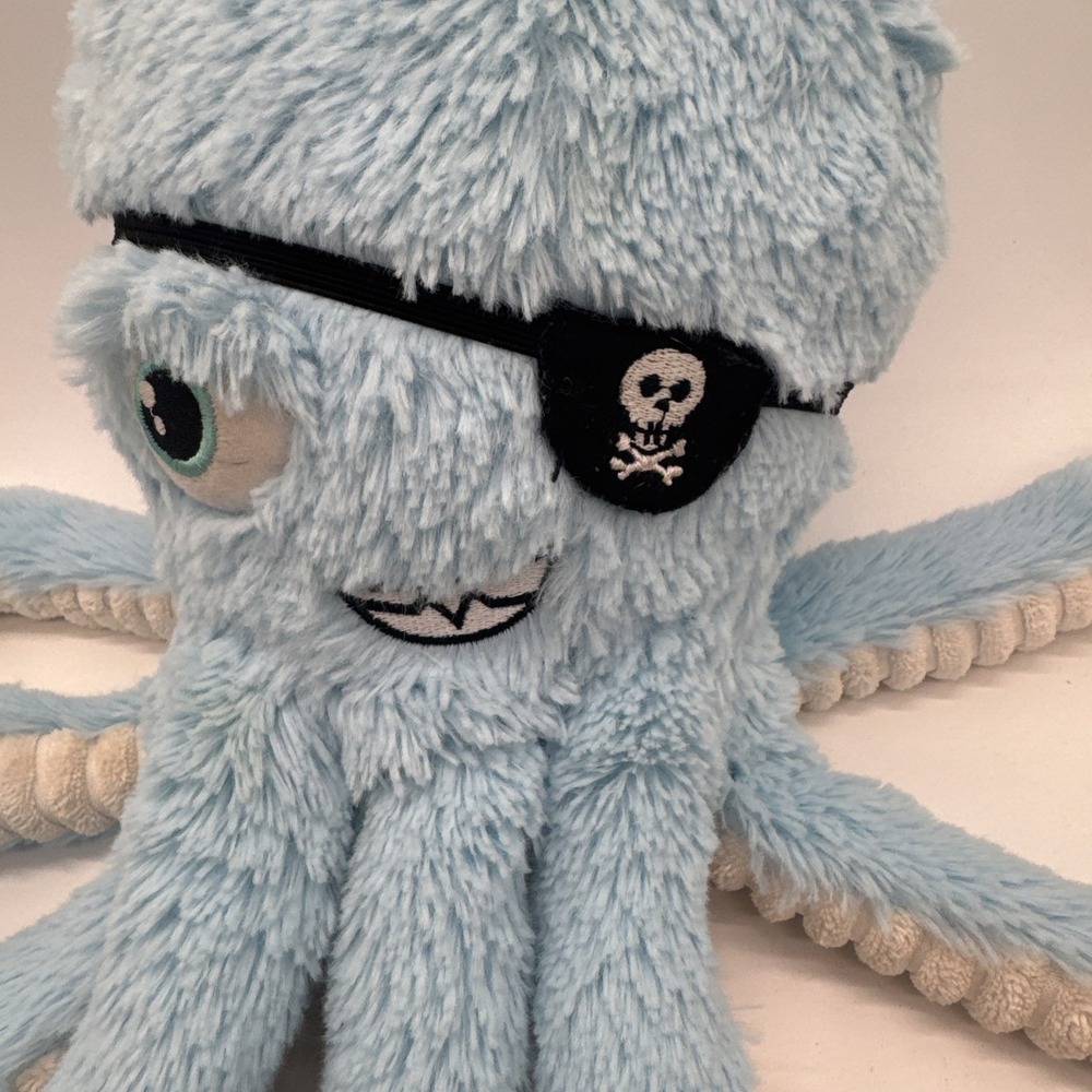Plush Blue Octopus Pirate Stuffed Animal Earth Nymph 20" - Picture 3 of 8
